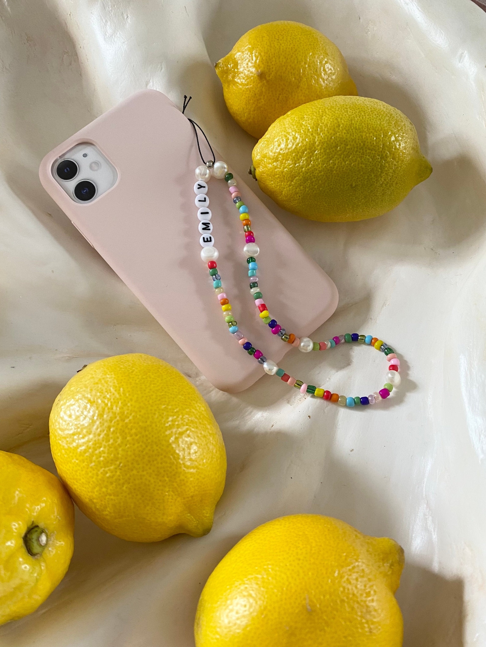 Beaded phone strap / bracelet / charm personalised Etsy
