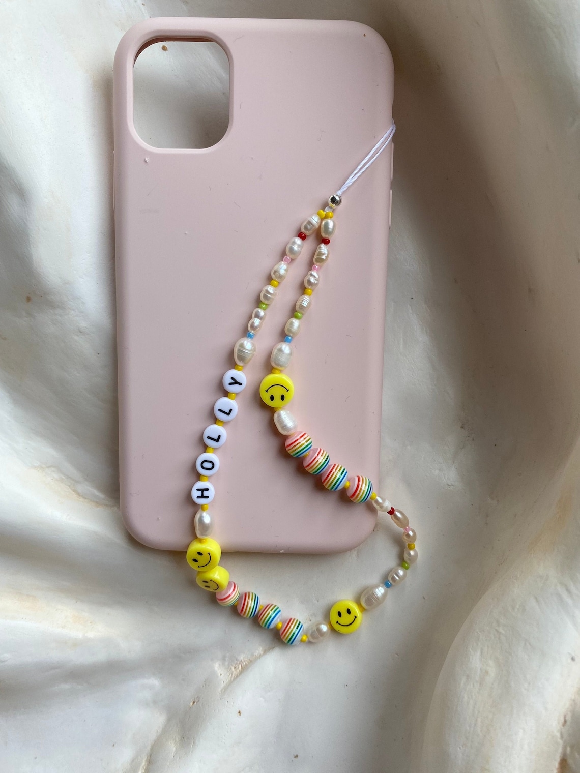 Beaded phone strap / bracelet / charm personalised Etsy