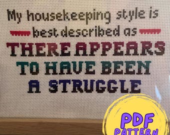 There appears to have been a struggle PDF cross stitch pattern
