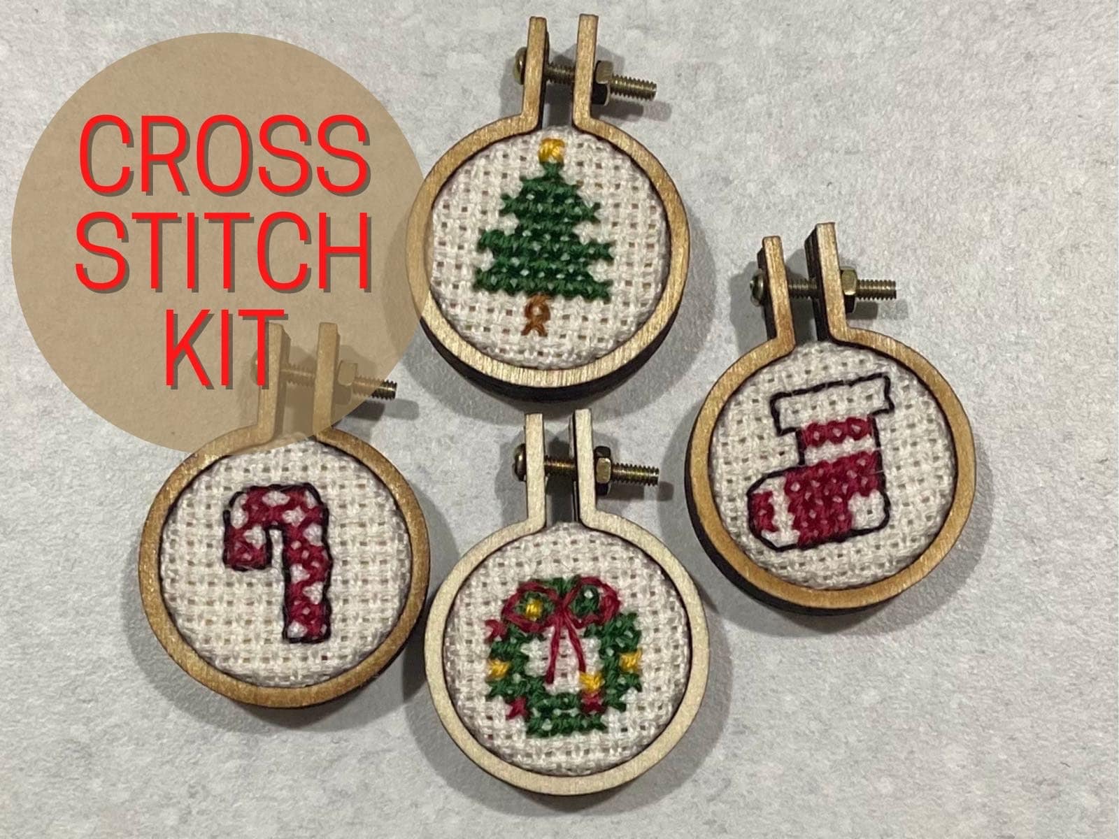 Boho Christmas Embroidery Kit, Ornaments Embroidery Kit DIY, Christmas  Cross Stitch Kit, Dried Oranges Embroidery Kit 