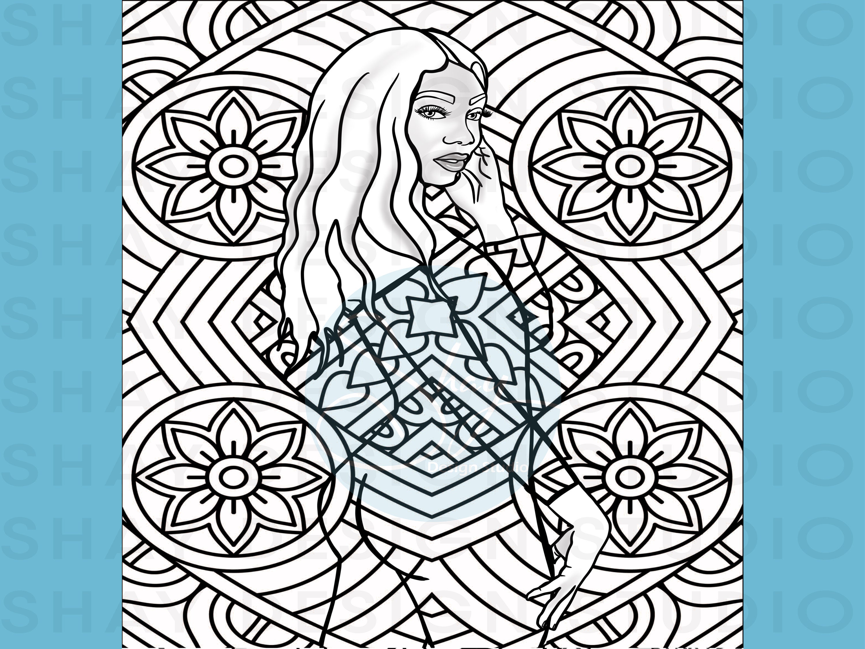 Black Woman Fashion Printable Coloring Page. Black Girl - Etsy
