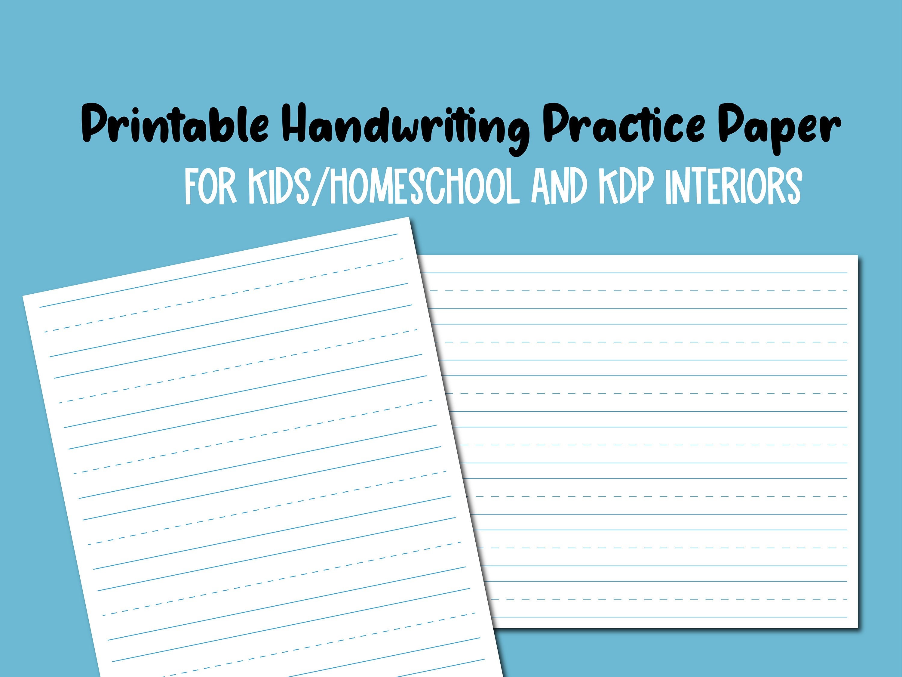 WRITING PAPER FOR KIDS: Writing Paper with lines for kids: Handwriting  Practise Paper for kids with Dotted Lined | 120 pages 8.5x11