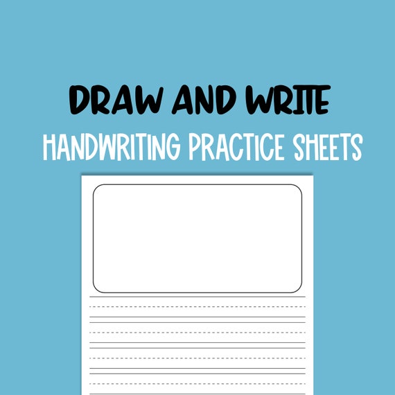 School Worksheet Draw and Write Template Practice Paper Etsy Hong Kong