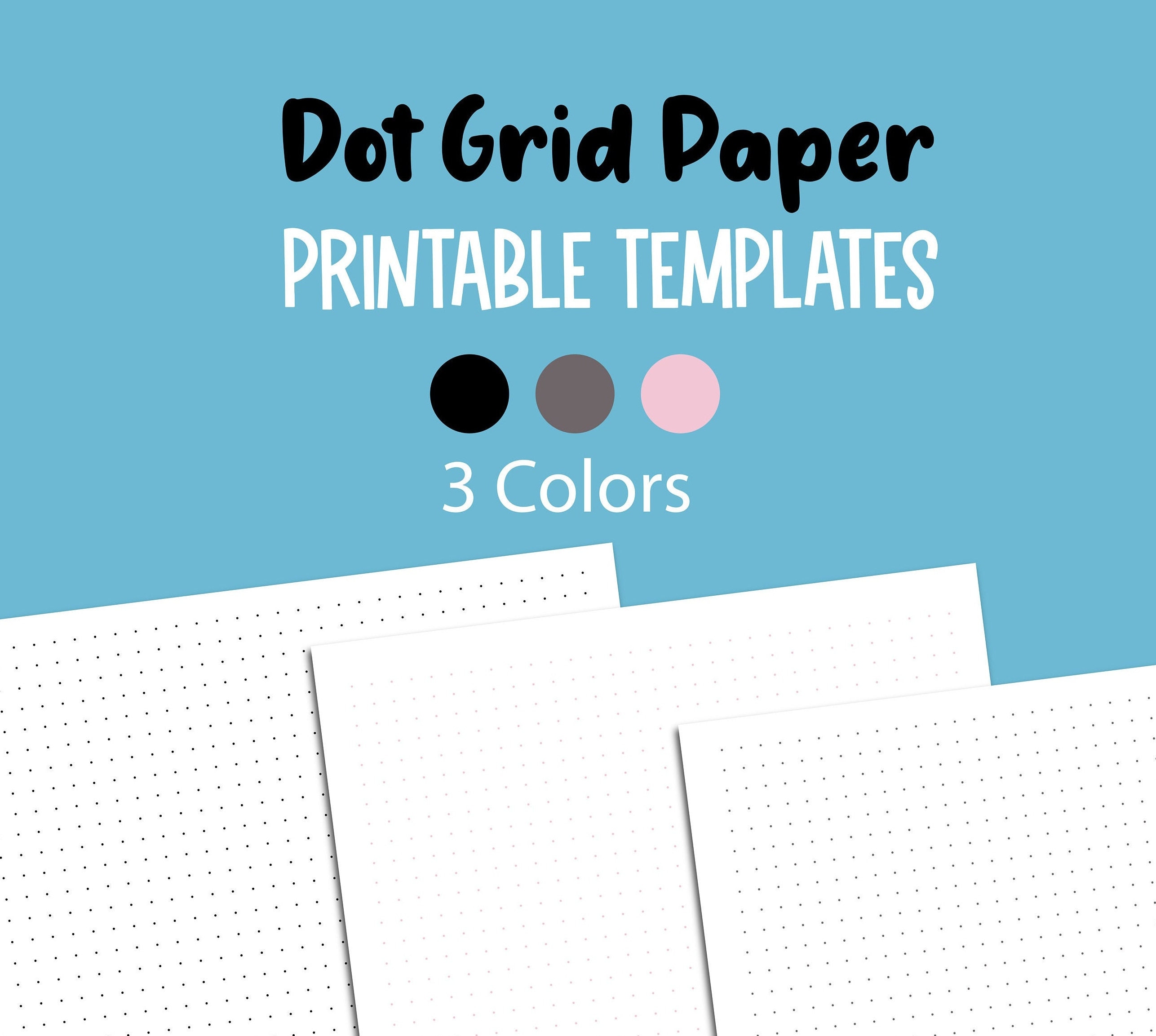 Printable Dot Grid Paper Printable Bullet Journal Dot Grid Etsy
