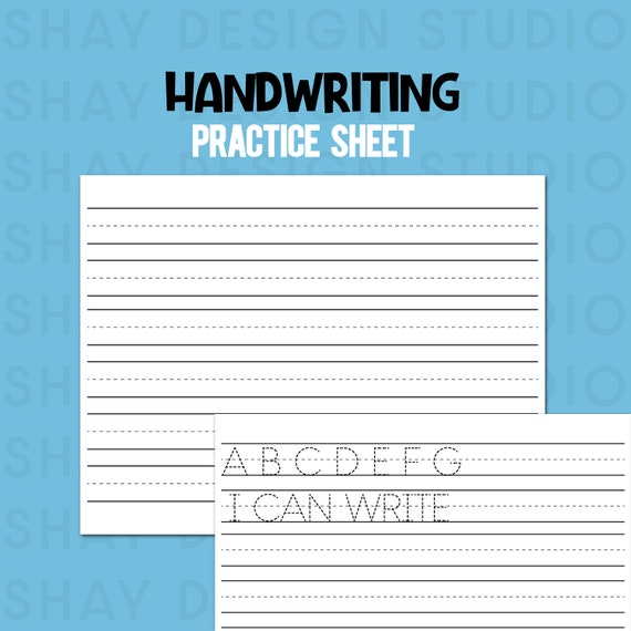 Practice Writing Paper. Handwriting Paper. Penmanship Paper. Writing  Practice Paper. Handwriting Sheet. 