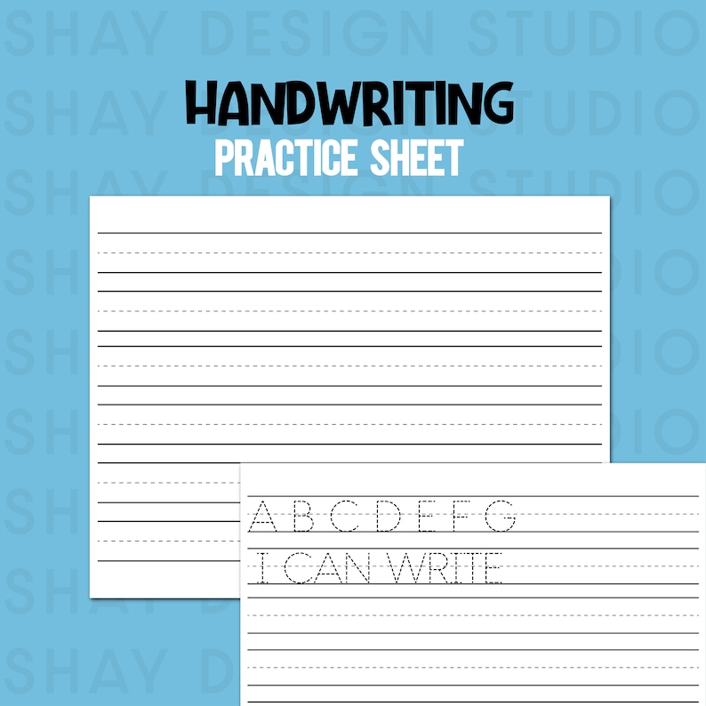 Practice Handwriting Landscape Paper. Handwriting Paper. - Etsy Canada