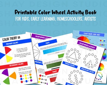 Color Theory Workbook, Farbrad-FarbTheorie-Einheit für Kinder, Anfänger, druckbare Farbe