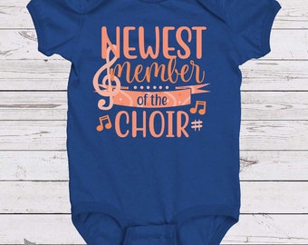 Baby Gift, Gift For Baby, Singing Gift, Newest Member Of The Choir Unisex Baby Bodysuit