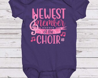 Baby Gift, Gift For Baby, Singing Gift, Newest Member Of The Choir Baby Bodysuit