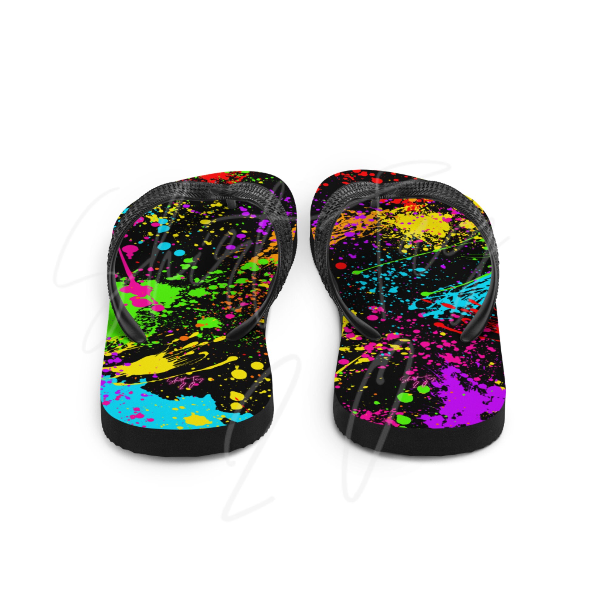 Graffiti Unisex Luminous Flip Flops