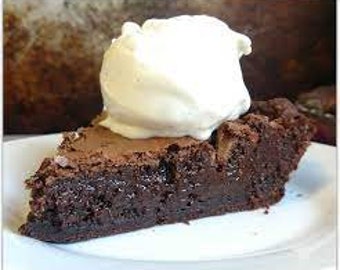 Selbstgemachte EASY Fudge Brownie PIE