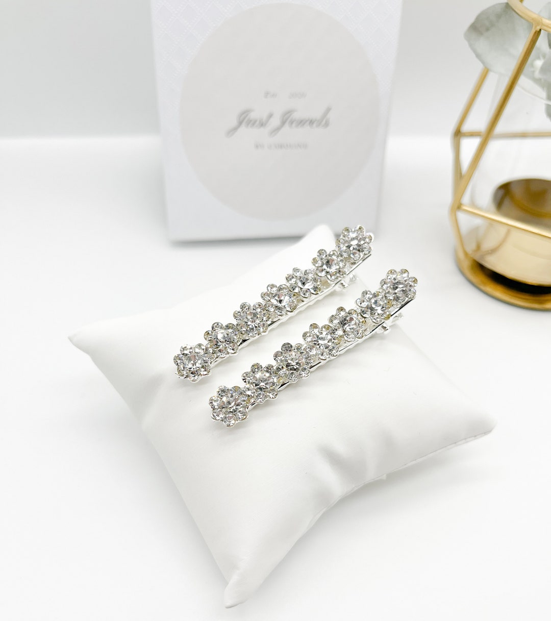 Silver Diamanté Hair Clips Accessories Jewellery Hair Etsy