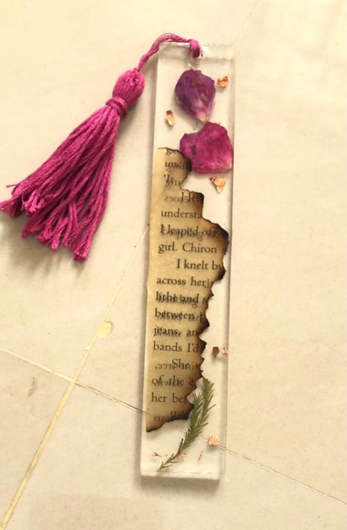 Resin flower aesthetic bookmarksSet of two Etsy