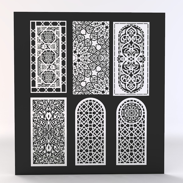 Middle Eastern & Moroccan DXF, EPS, SVG vectors art, Laser, Cnc, Beautifully Designed art