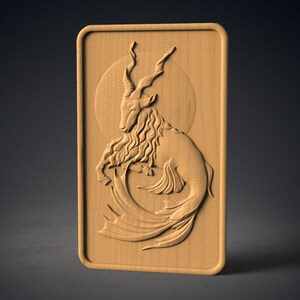 山羊座の星座 3D STL ファイル CNC と 3D 印刷