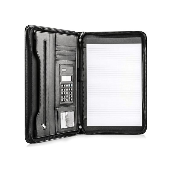 Business Portfolio Binder With Zipper Padfolio Allinone Etsy