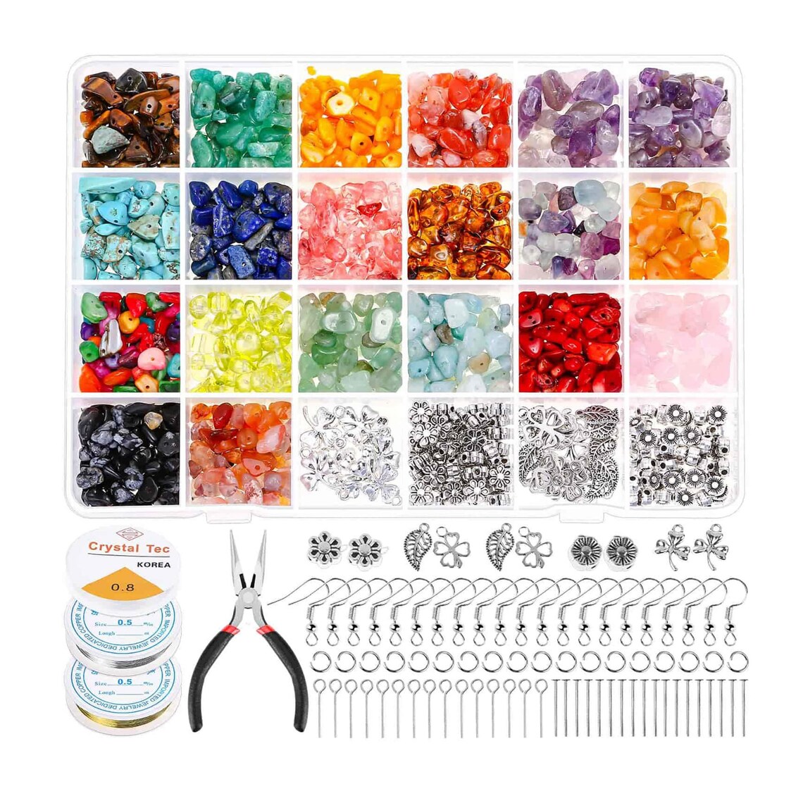 1584Pcs Jewelry Making Kit Ring Making Kit Crystal Gemstone  Etsy