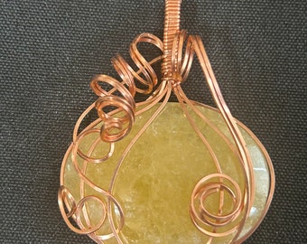 Orange Calcite Pumpkin Pendant