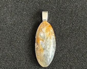 Mini Graveyard Plume Agate Pendant