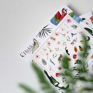 Trópicos ocultos | Conjunto de decalques para unhas Waterslide | Arte de unha