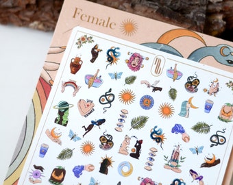Femme | Stickers ongles pour toboggan aquatique | Créations d'ongles