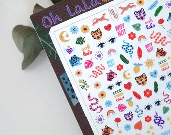 Oh la la | Waterglijbaan nagelstickerset | Nagel kunst