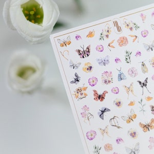 Lepidoptera | Waterslide nail decal set | Nail art