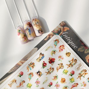 Antique | Waterslide nail decal set | Nail art