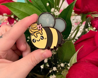 Bumblebee pin bee pin honey bee pin cute bee pin glitter bee pin honey save the bees bee hive