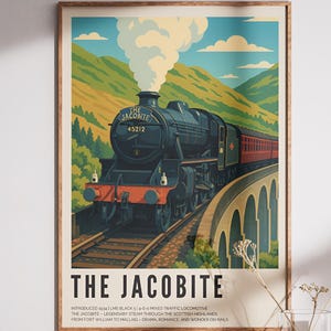 Jacobite Steam Train Poster: Glenfinnan Viaduct, West Highland Railway