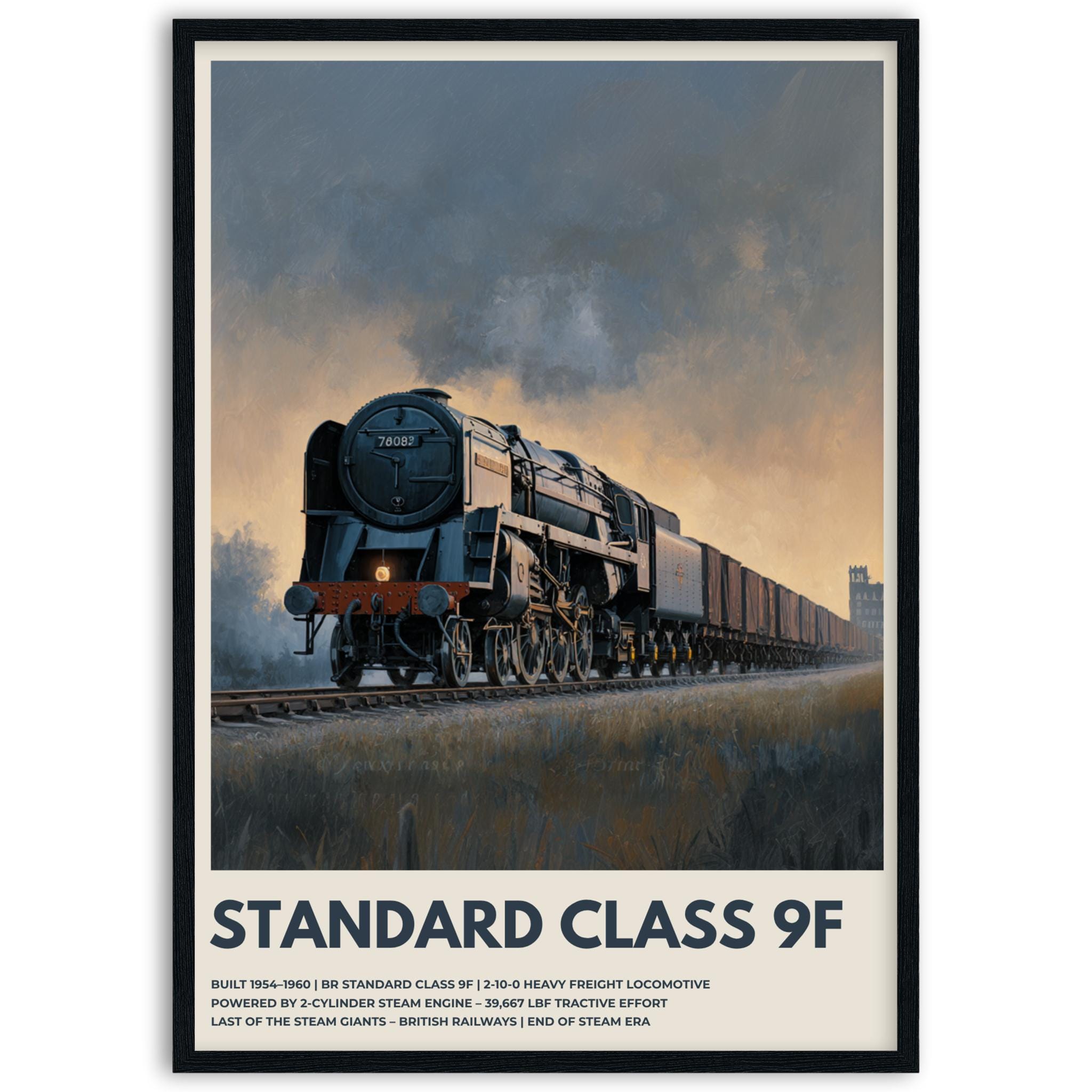 British Rail 9F Steam Locomotive Poster: Vintage Railway Wall Art - Etsy UK