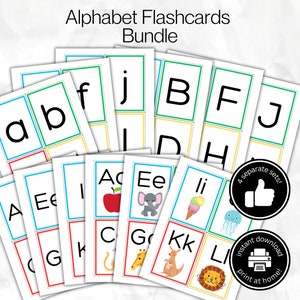 Alphabet Flash Card 4 Set Bundle