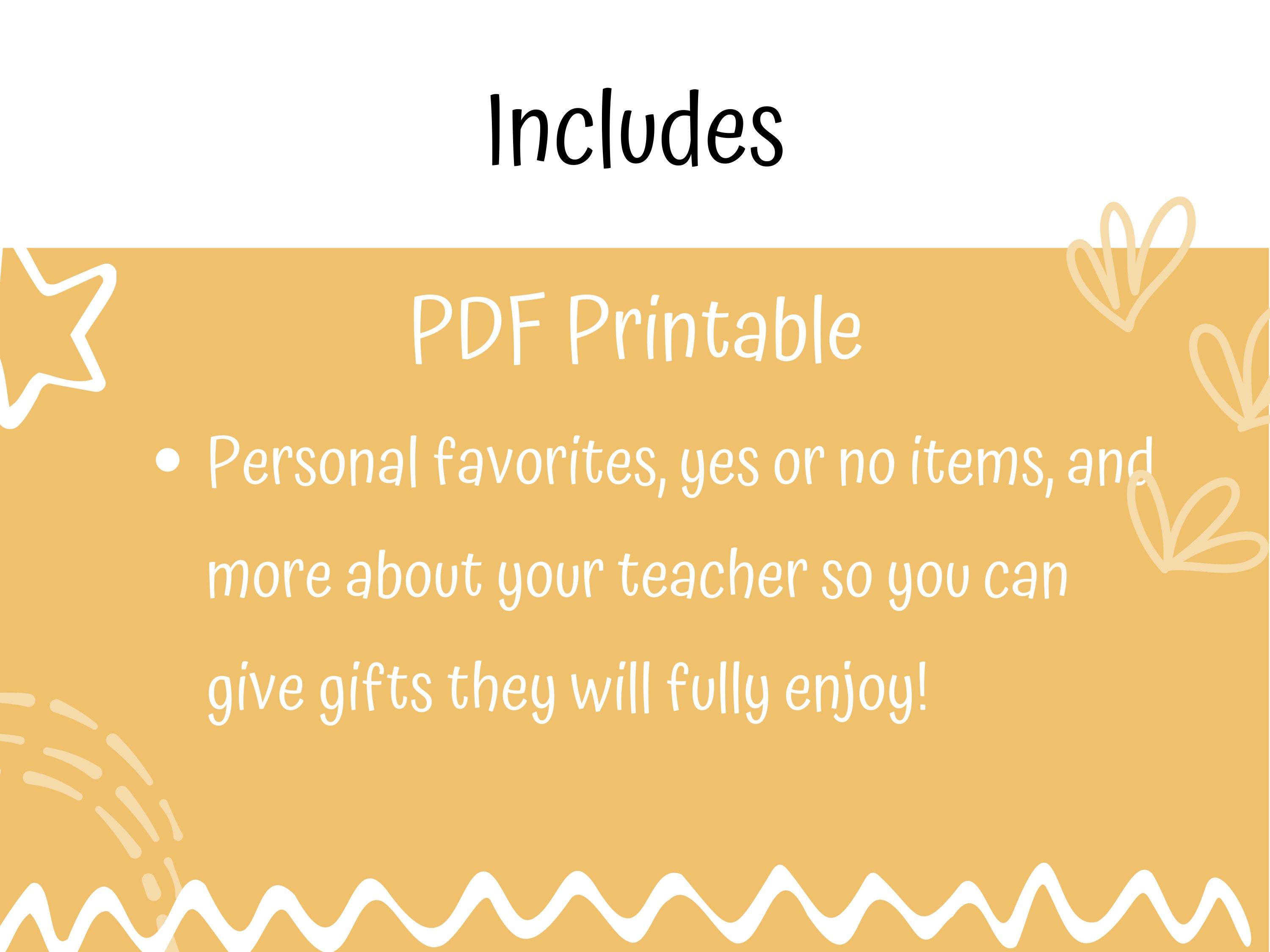 Teacher Appreciation Favorites List - Etsy