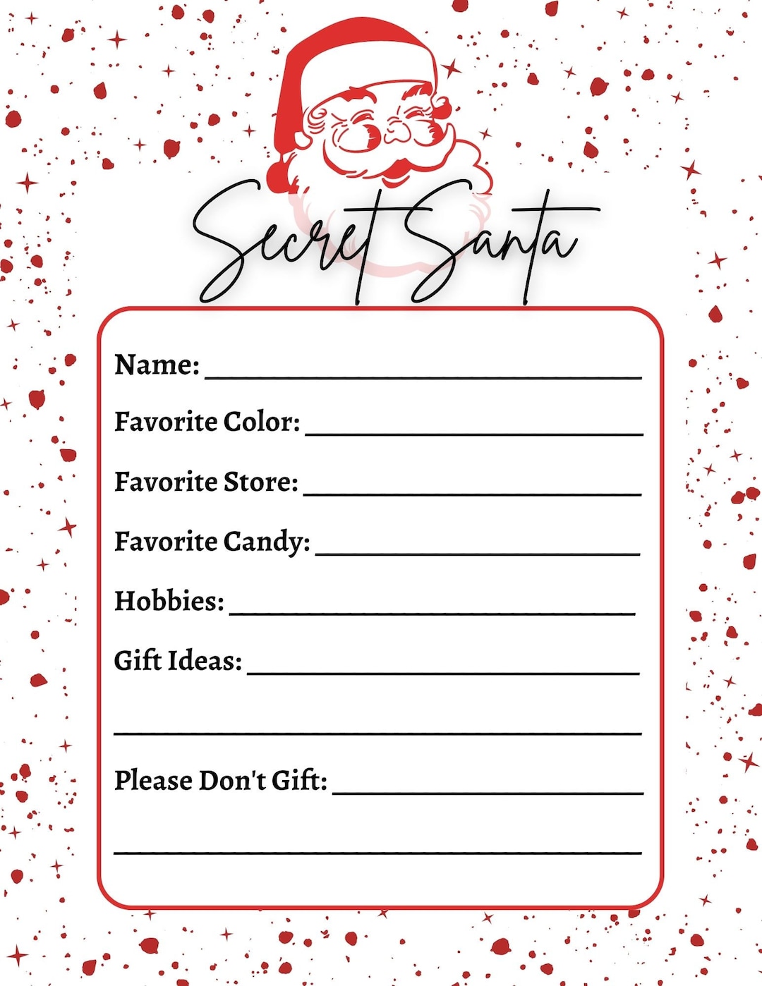 Secret Santa Wish List - Etsy