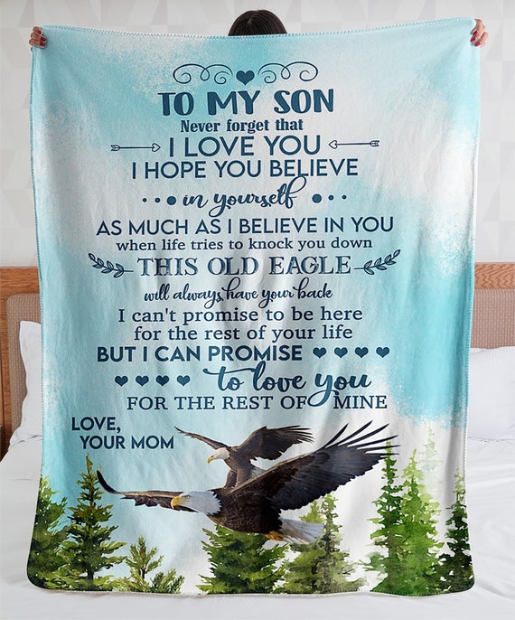 To My Son Blanket from Mom I love You Blanket Cozy Premium Etsy