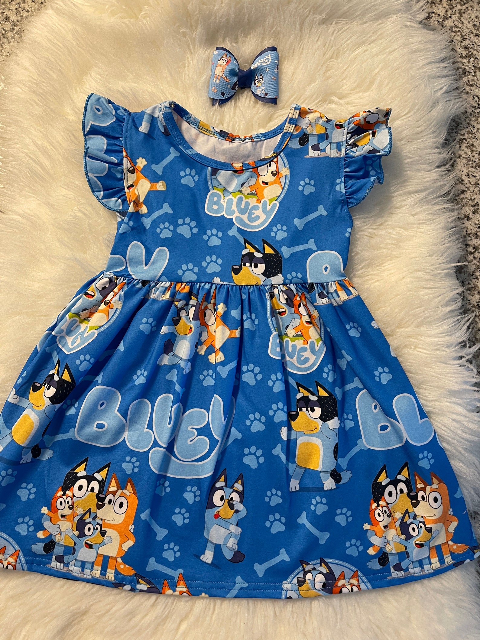 Bluey Inspired new blue dress Fast shipping from US | Etsy