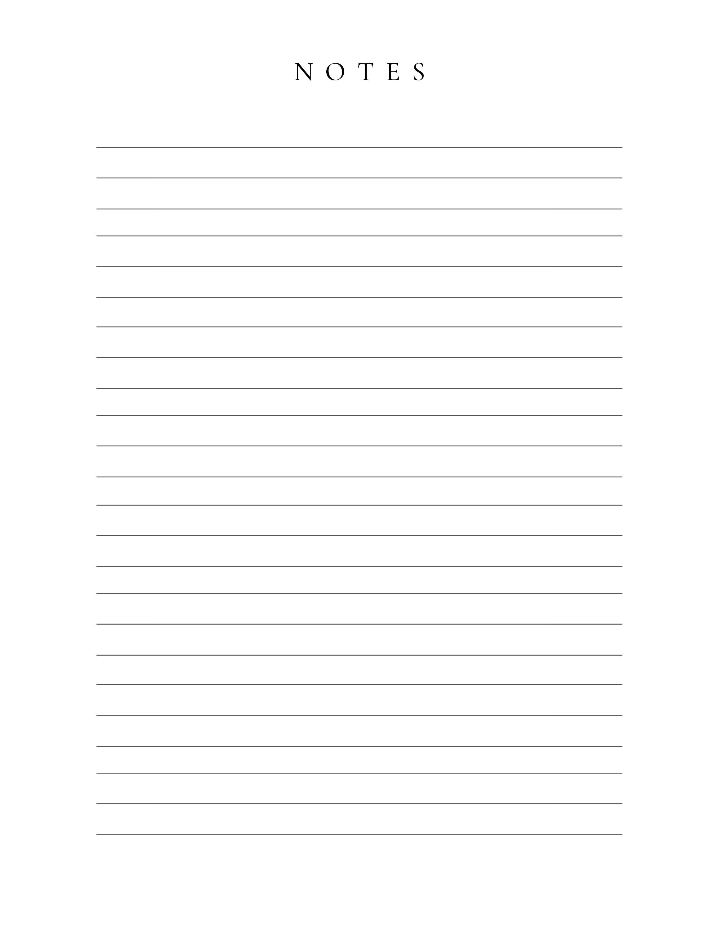 Notes Template Printable Daily Notes Sheet Minimalist Etsy Singapore Notes Template Printable Daily Notes Sheet Minimalist Etsy Singapore