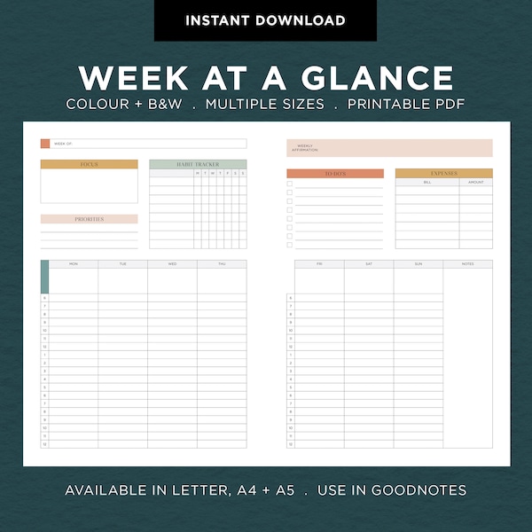 Onenote Habit Tracker Etsy Onenote Habit Tracker Etsy