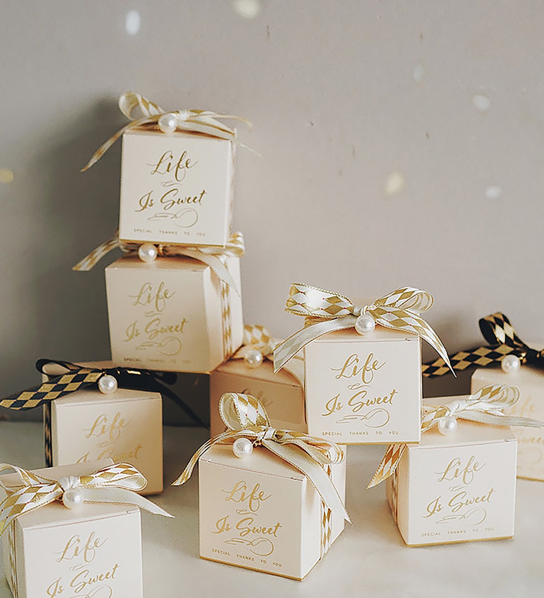 Bulk Gift Boxes for Guest,small Square Paper Box,wedding Party Favor