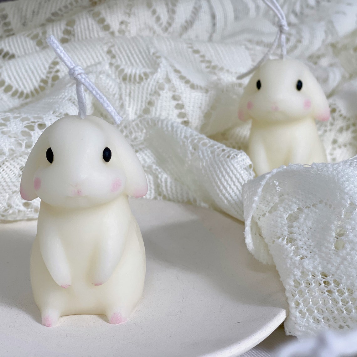 Rabbit Candlesscented Soy Candlessoy Waxbirthday Etsy