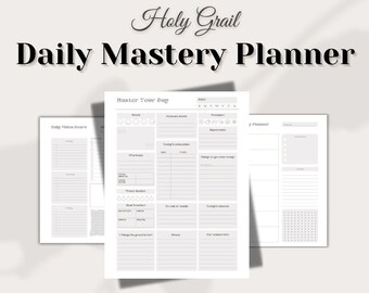 Minimalist Daily Planner Layout: Printable PDF for Goodnotes