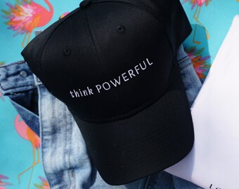 Think Powerful Cap: Black Adjustable Mindset Cap