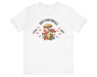 Retro Mushroom Graphic Tee: Evolve Your Mindset Shirt