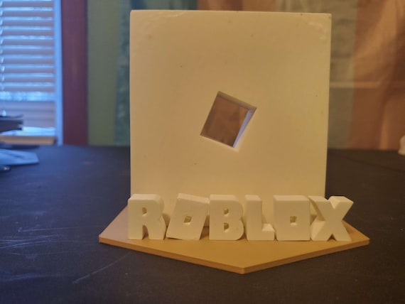 Roblox Logo Trophy real Wood Base Optional 
