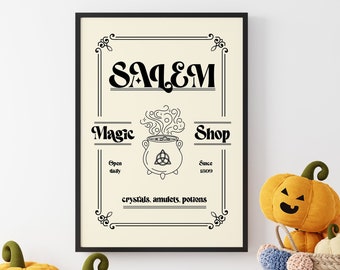 Halloween Magic Shop Printable | Halloween Decor | Wall Art Prints | Halloween Art, Halloween Print | Digital Download