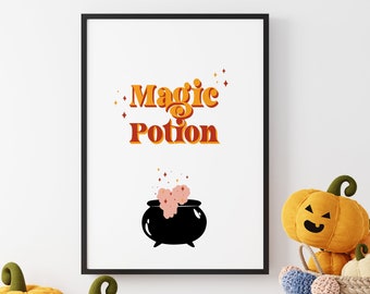 Halloween Magic Potion Printable | Halloween Decor | Room Decor | Wall Art Prints | Halloween Art, Halloween Print | Digital Download