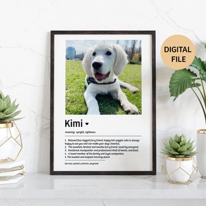 Custom Dog Name Print| Dog Definition Print | Personalised Gift for Dog lovers, birthdays |  DIGITAL DOWNLOAD