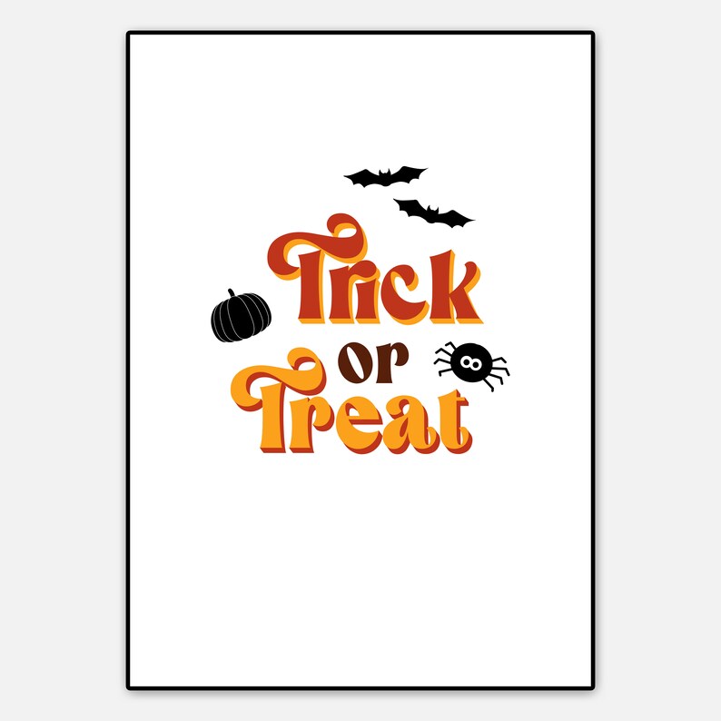 Halloween Trick or Treat Printable Halloween Room Decor Halloween Decor