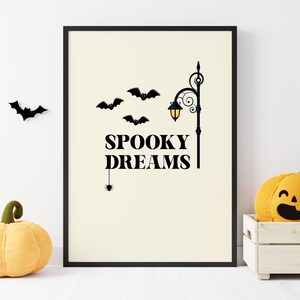 Halloween Spooky Dreams Printable | Halloween Decor | Wall Art Prints | Halloween Art, Halloween Print | Digital Download