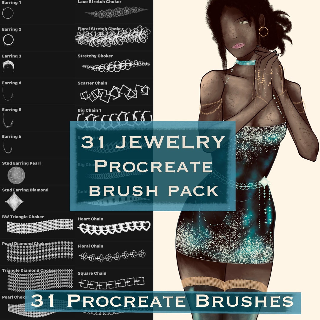 31 Jewelry Brush Set for Procreate Jewelry Brushes Fashion Etsy
